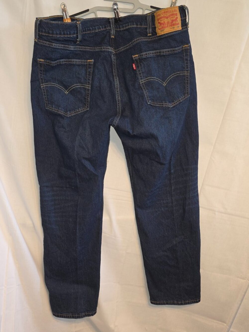 Levi Strauss 505 W 40 L 30 Mens Jeans Cotton Rugged Denim Classic Fit Cowboy